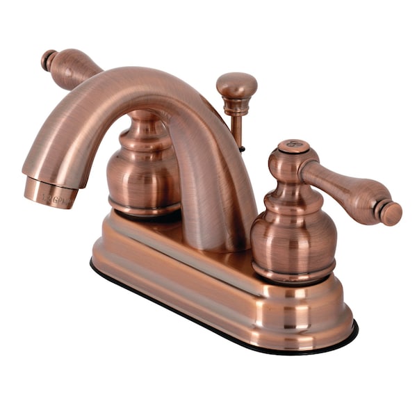 KB561ALAC Restoration 4" Centerset Bathroom Faucet, Antique Copper